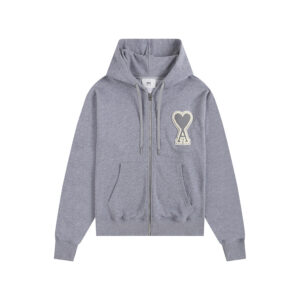 Ami Paris Ami de Coeur Oversize Zip-Up Hoodie
