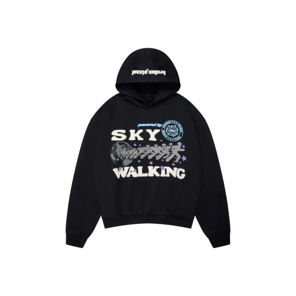 Broken Planet Sky Walking Hoodie Midnight Black