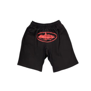 Corteiz Alcatraz Shorts Black Red
