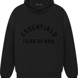 Fear of God Essentials Arch Logo Hoodie - Jet Black