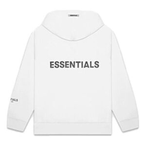 Fear of God Essentials SS20 Full Zip Up Hoodie 'White'