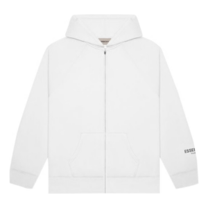 Fear of God EssentialsSS20 Full Zip Up Hoodie ‘White’1