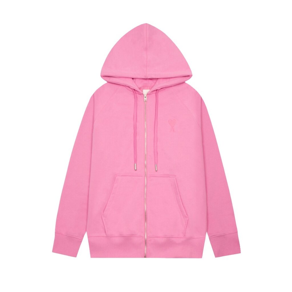 Ami Paris Ami de Coeur Zip-Up Hoodie