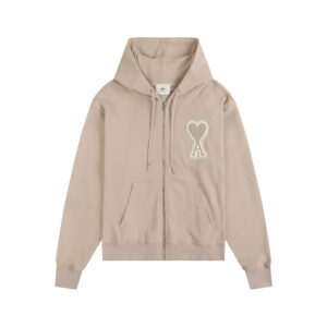 Ami Paris Ami de Coeur Oversize Zip-Up Hoodie