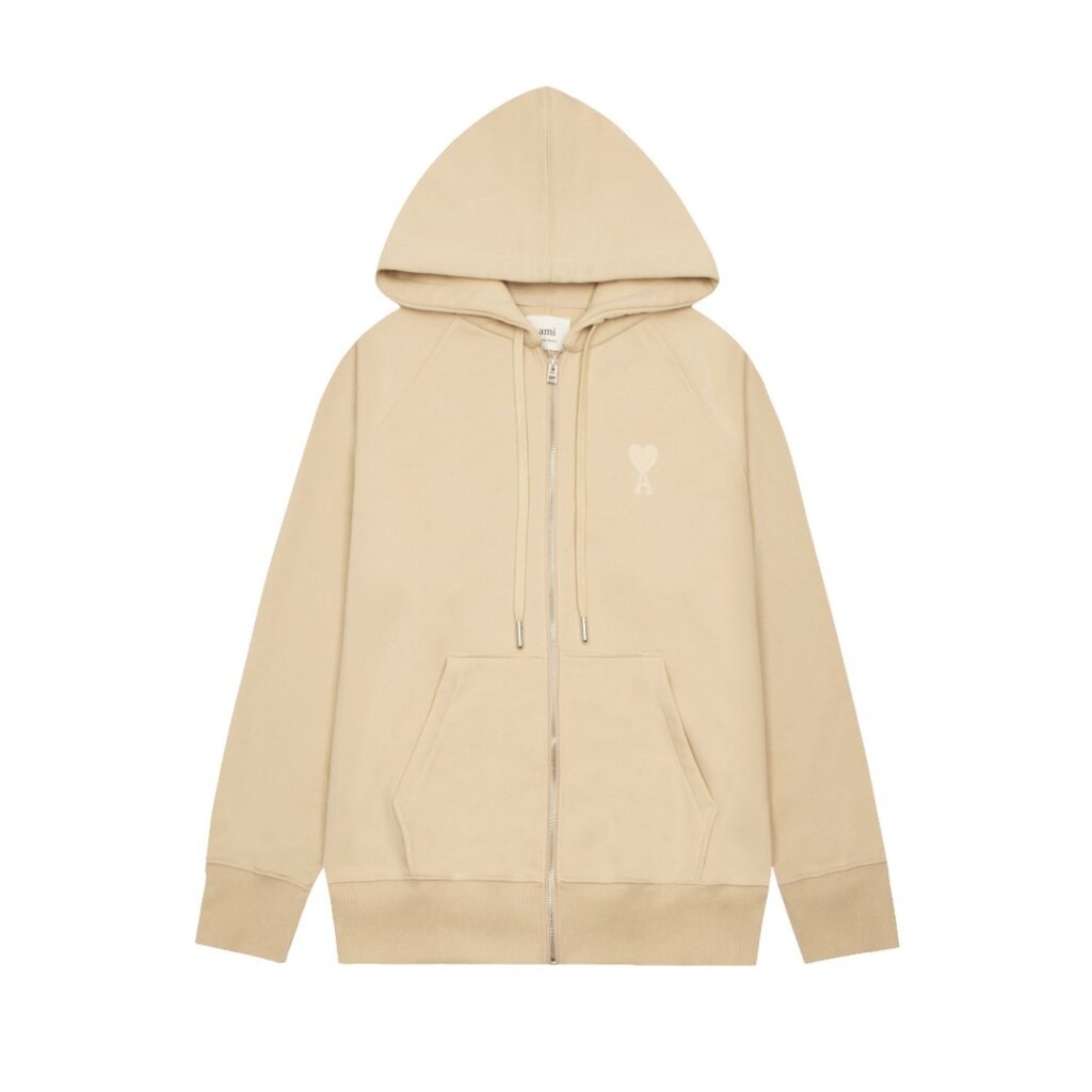 Ami Paris Ami de Coeur Zip-Up Hoodie