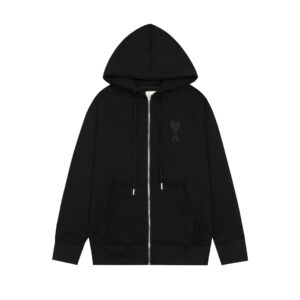 Ami Paris Ami de Coeur Zip-Up Hoodie