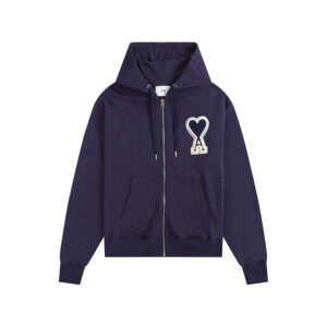 Ami Paris Ami de Coeur Oversize Zip-Up Hoodie