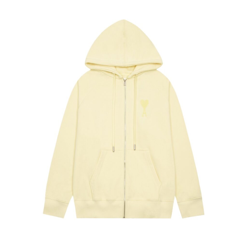 Ami Paris Ami de Coeur Zip-Up Hoodie