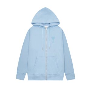 Ami Paris Ami de Coeur Zip-Up Hoodie