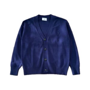 Ami Paris Ami de Coeur Tonal Patch Cardigan