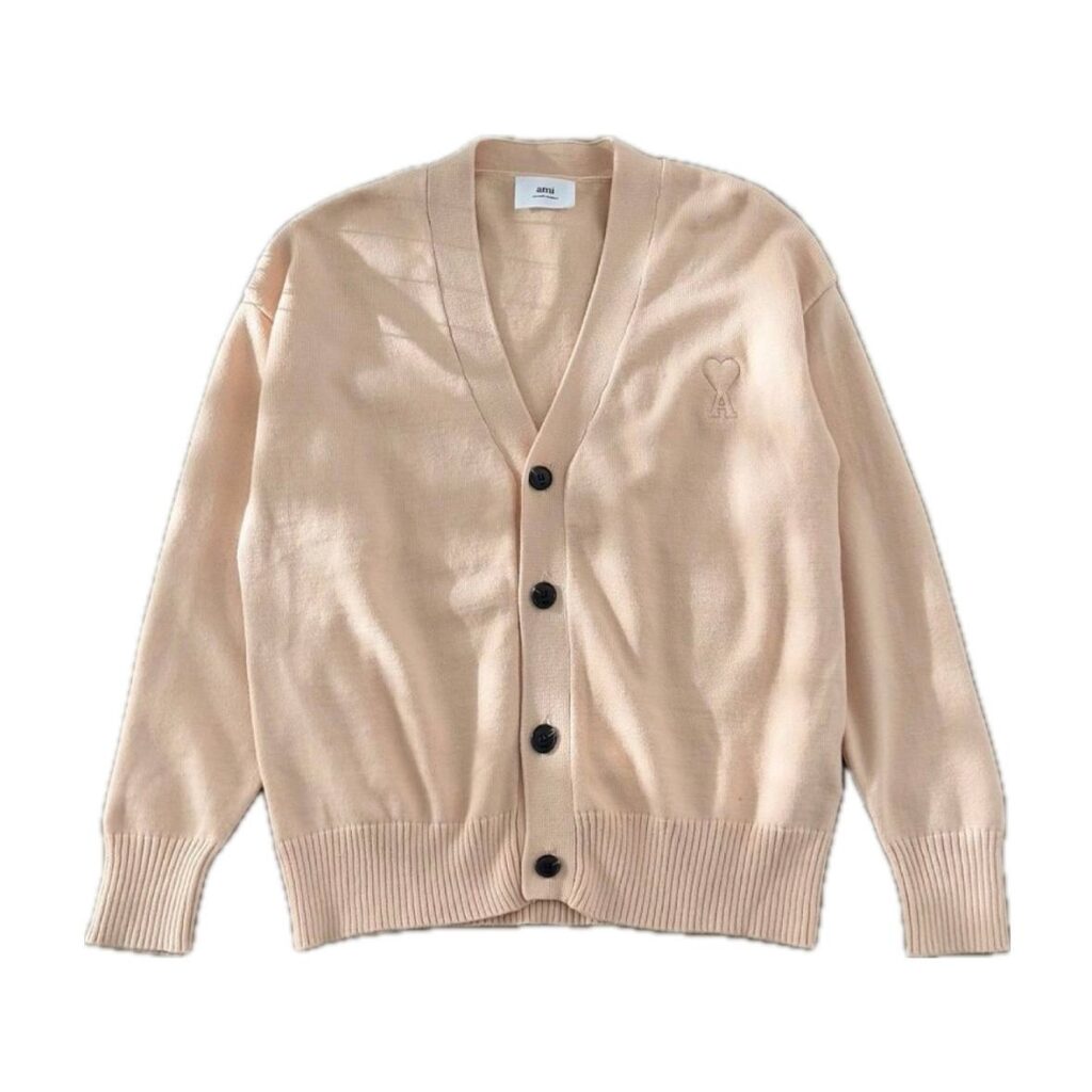 Ami Paris Ami de Coeur Tonal Patch Cardigan