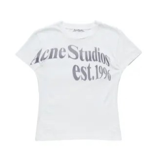 Acne Studios Slim Fit Distressed Logo T-Shirt