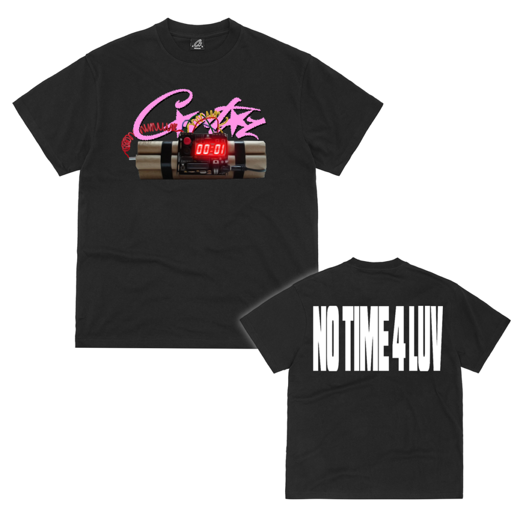Corteiz No Time 4 LUV Black Tee