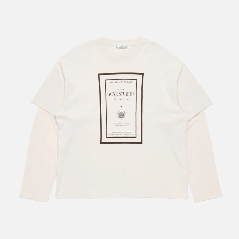Acne Studios Double-Layer Graphic Long-Sleeved T-Shirt