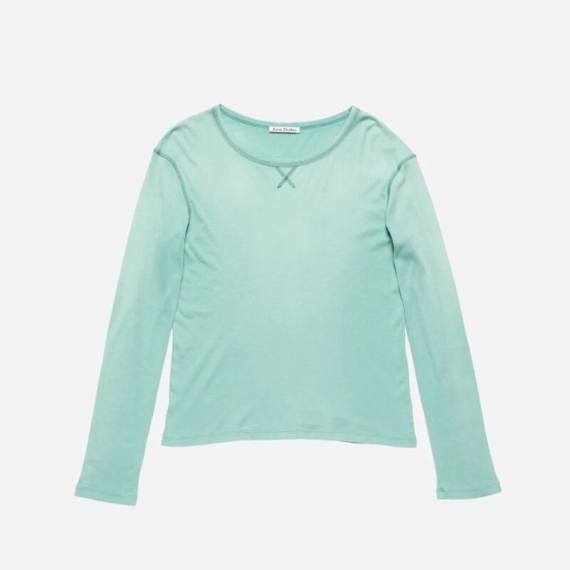 Acne Studios Reverse-Stitch Logo Long-Sleeved T-Shirt