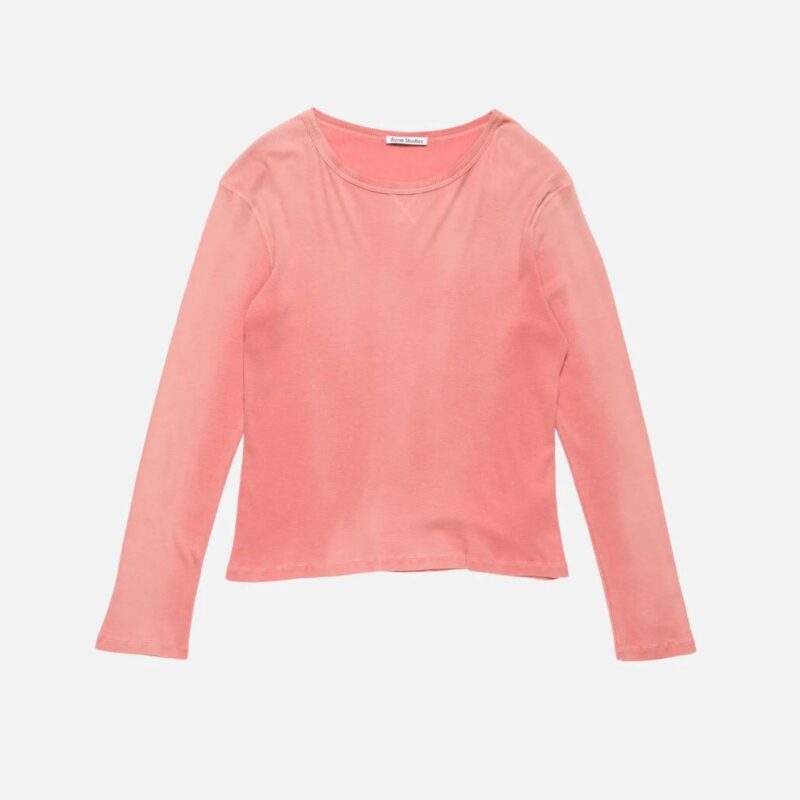 Acne Studios Reverse-Stitch Logo Long-Sleeved T-Shirt