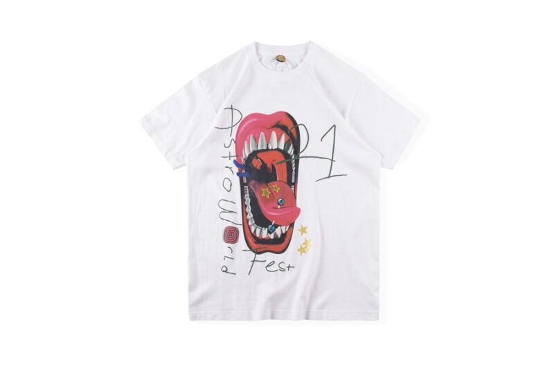 Travis Scott Mouth Tee White