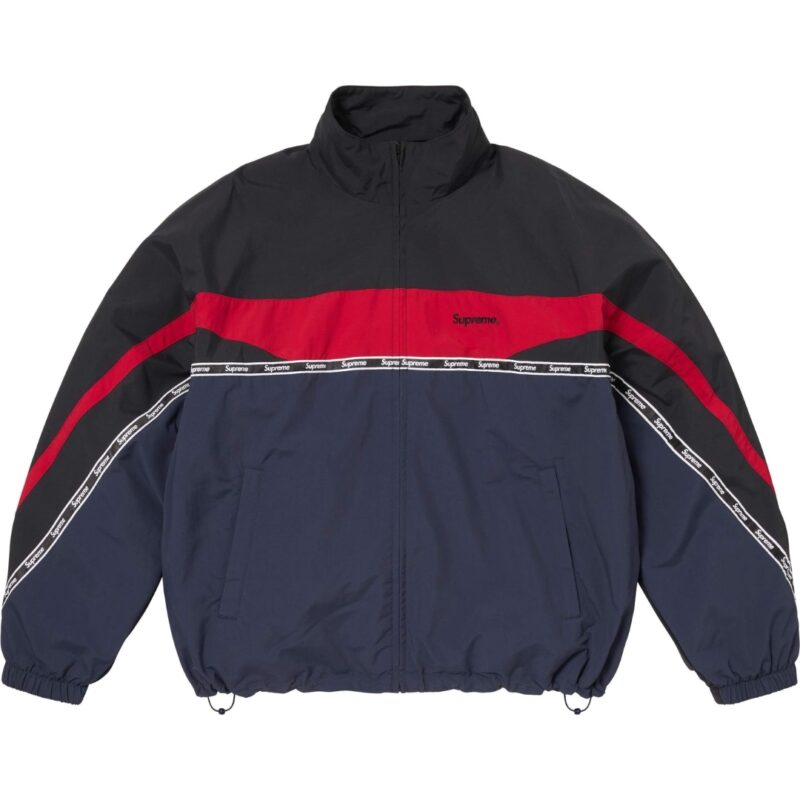 Supreme Logo Taping Track Jacket Navy