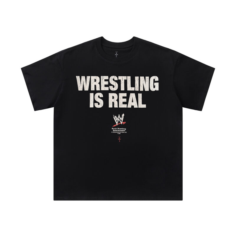 Travis Scott x WWE «Wrestling Is Real» Tee Black