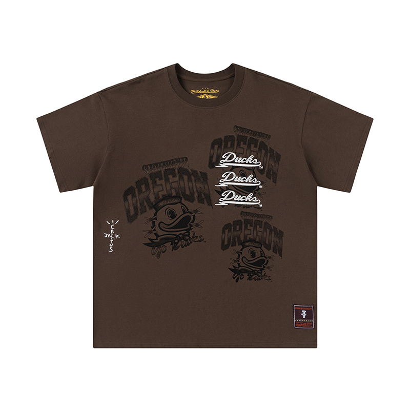 Travis Scott x Mitchell & Ness University of Oregon Tee Brown