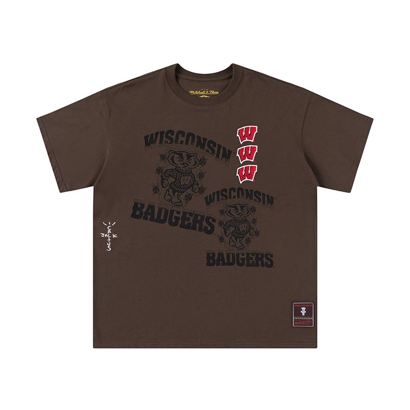 Travis Scott x Mitchell & Ness Badgers Tee Brown