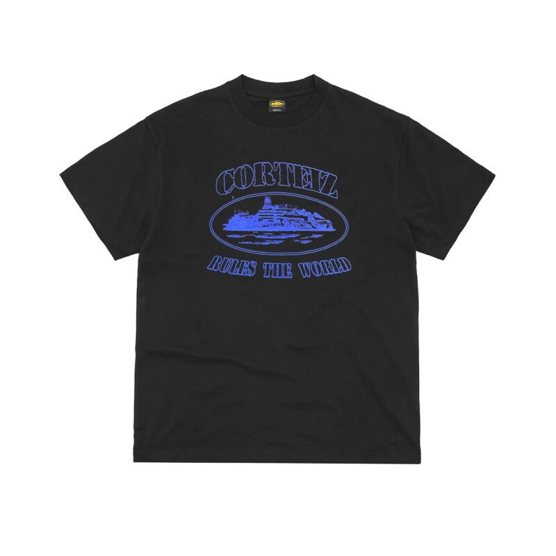 Corteiz RTW Alcatraz Black & Navy Tee