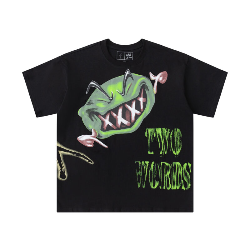 Travis Scott x WWE "Two Words" Tee Black