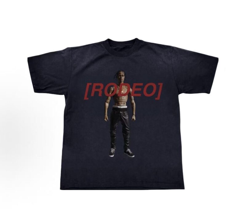 Travis Scott Rodeo 10 Years Action Figure Tee Black