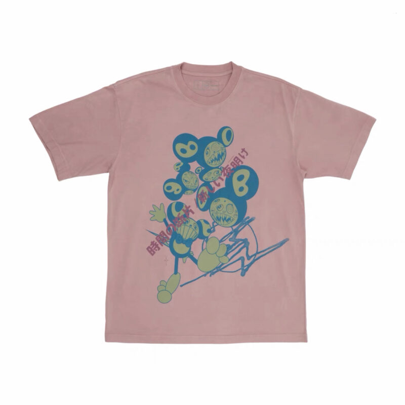 Travis Scott x Fragment x Takashi Murakami "The Dawn" Tee Pink