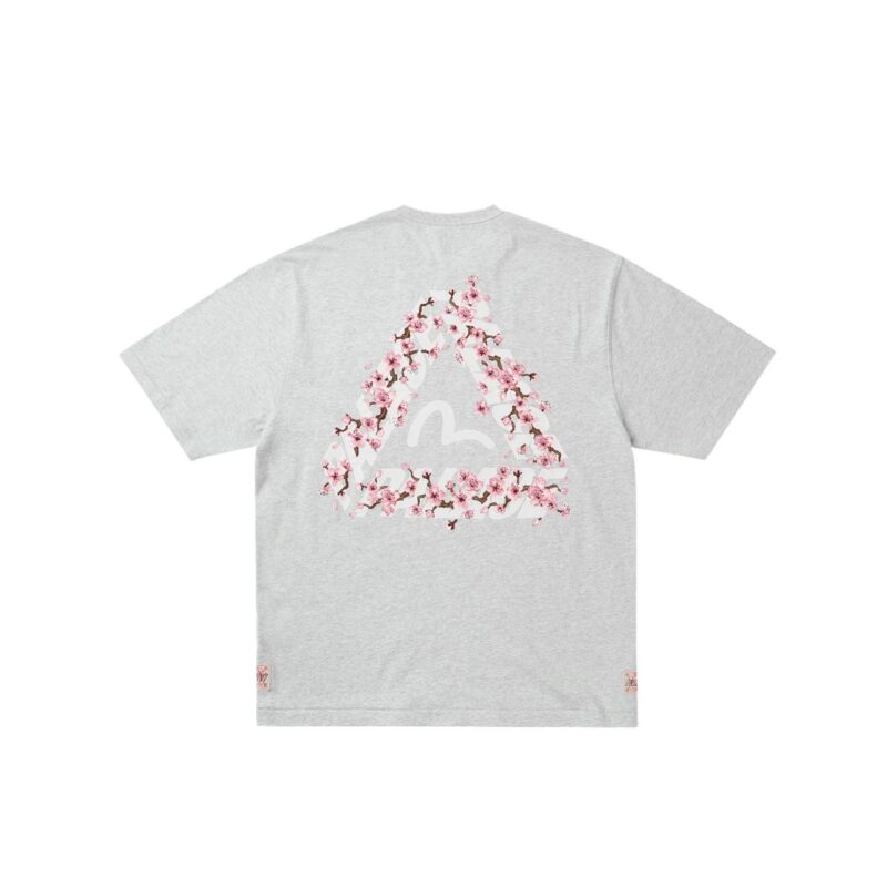 Palace x Evisu Heavy Wash Tee Grey
