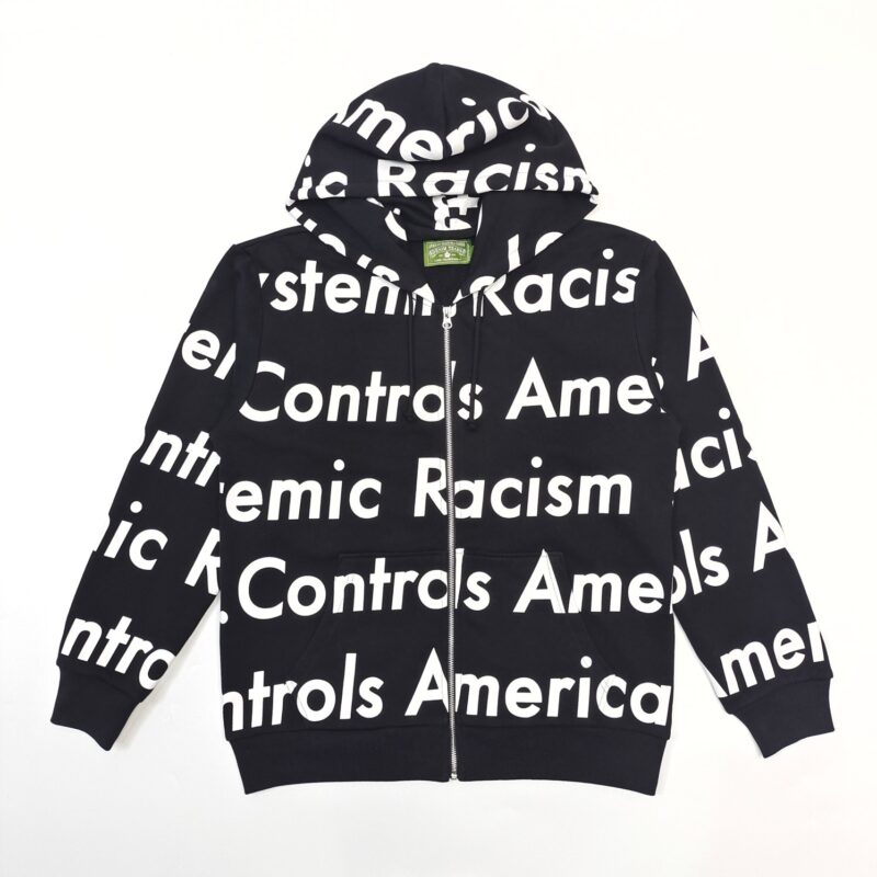 Denim Tears x Arthur Jafa "Systemic Racism Controls America" Zip Hoodie Black