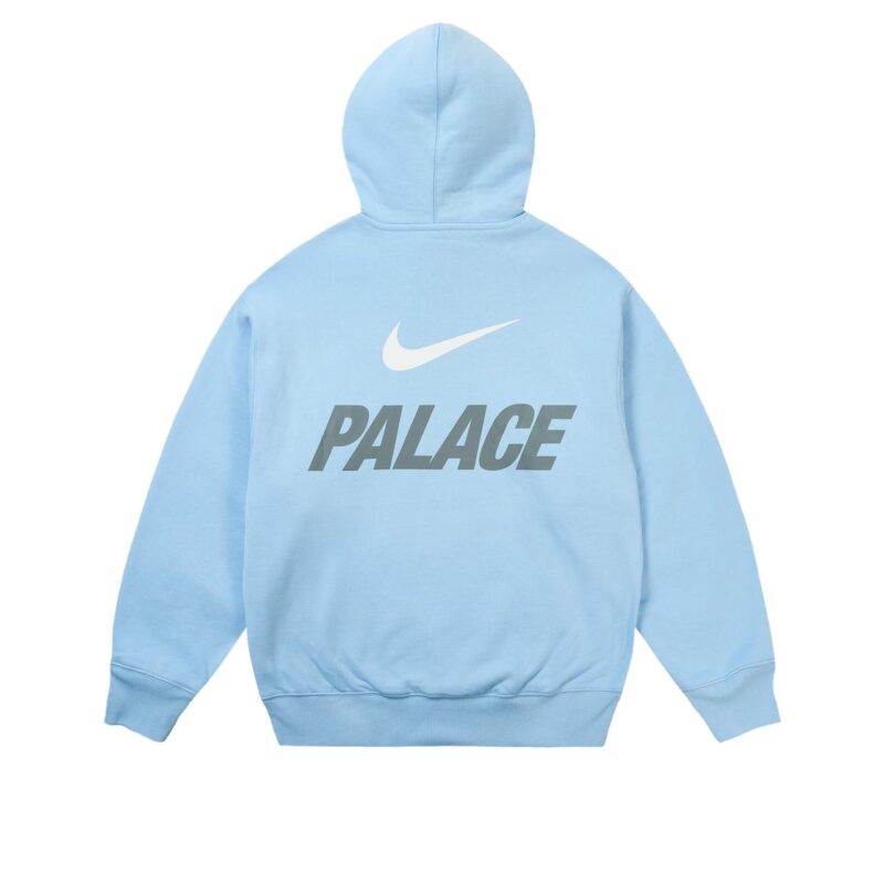 Palace x Nike Font Swoosh Hoodie Blue