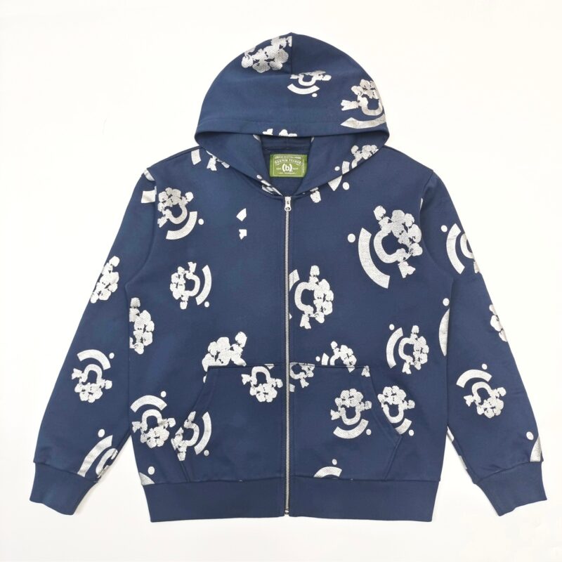 Denim Tears Bstroy Tears Zip Hoodie Blue
