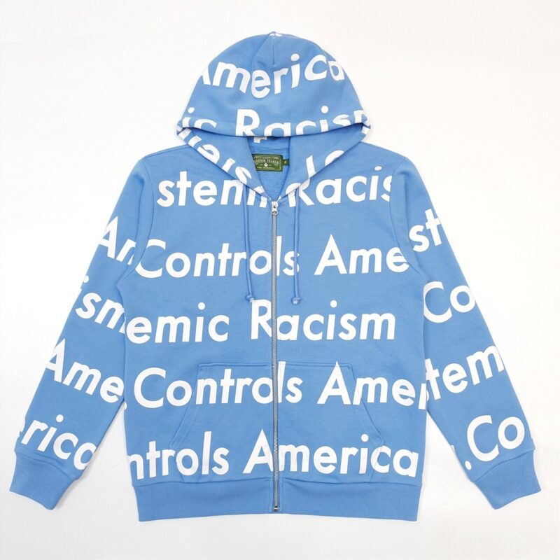 Denim Tears x Arthur Jafa Systemic Racism Controls America Hoodie Blue