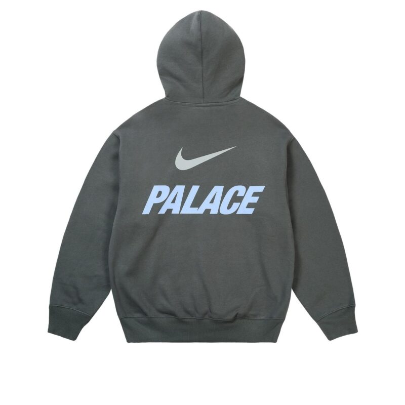 Palace x Nike Font Swoosh Hoodie Grey