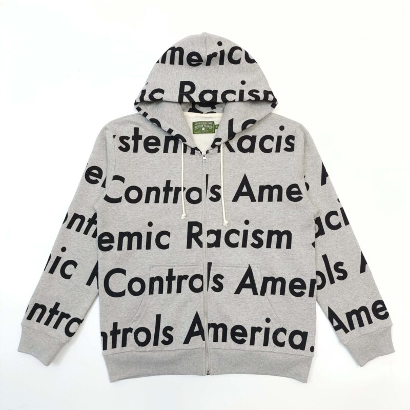 Denim Tears x Arthur Jafa «Systemic Racism Controls America» Zip Hoodie Grey