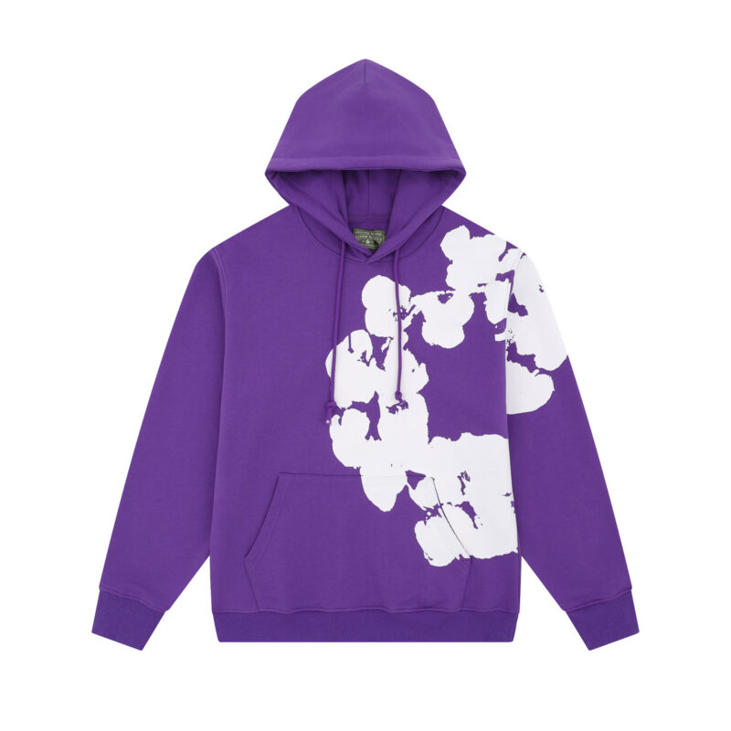 Denim Tears Big Cotton Wreath Hoodie Purple