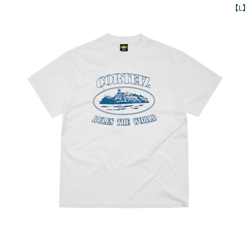 Corteiz RTW Alcatraz White & Baby Blue Tee