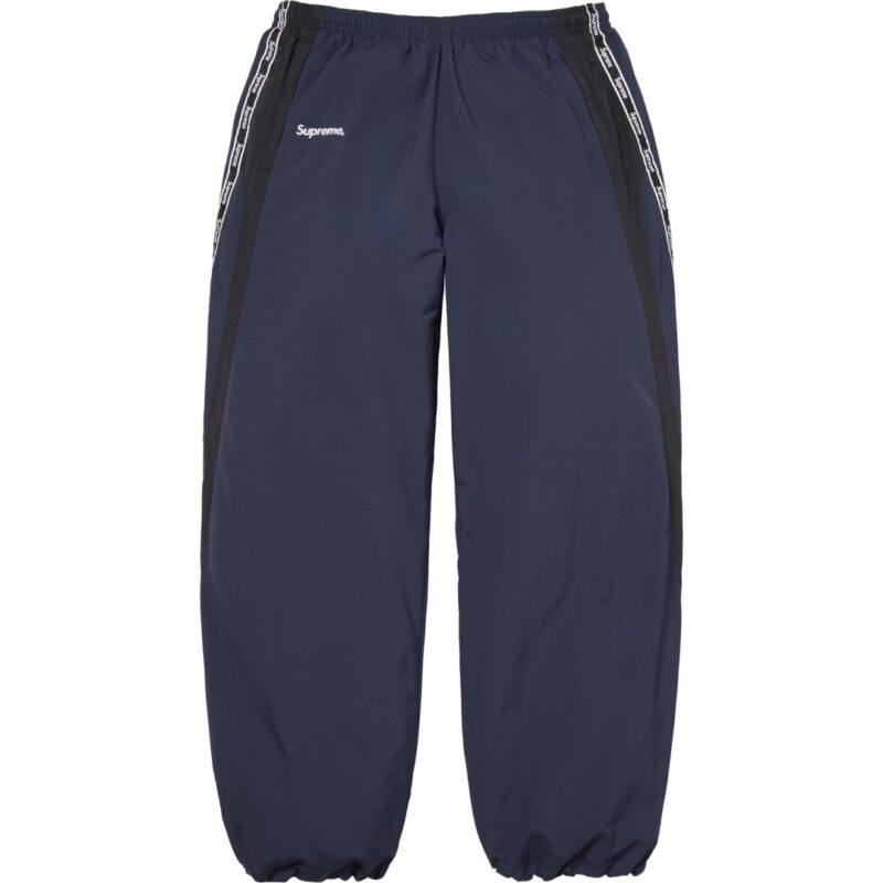 Supreme Logo Taping Track Pants Navy