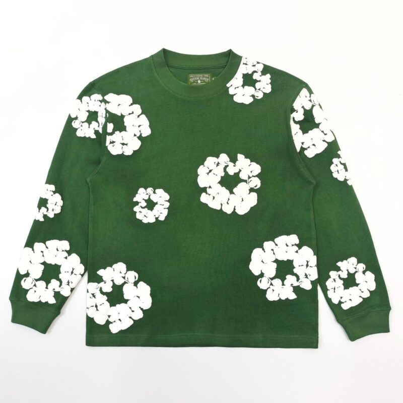 Denim Tears Cotton Wreath Long Sleeve Green