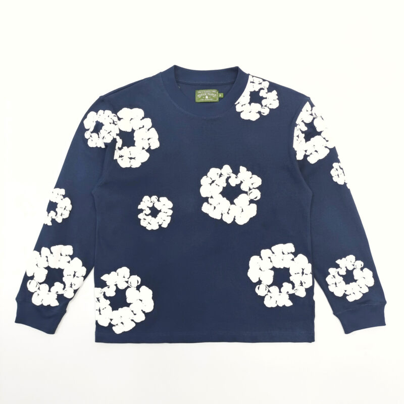 Denim Tears Cotton Wreath Long Sleeve Navy
