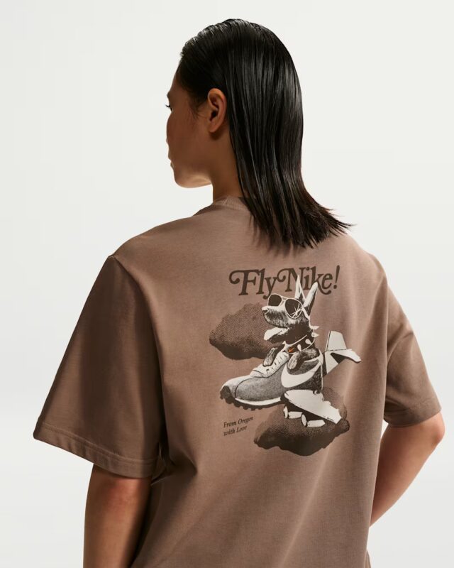 Nike AS W NSW GFX BOXY Tee Brown
