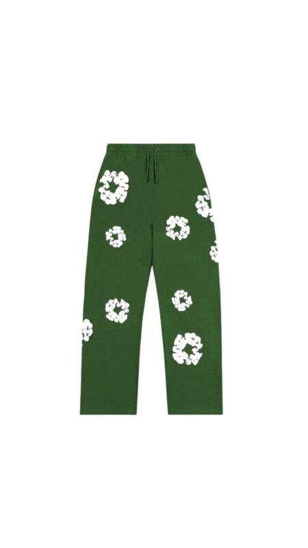 Denim Tears Cotton Wreath Baggy Sweatpants Green