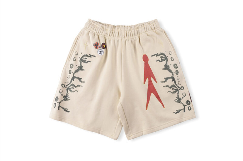 Travis Scott Character Shorts Beige