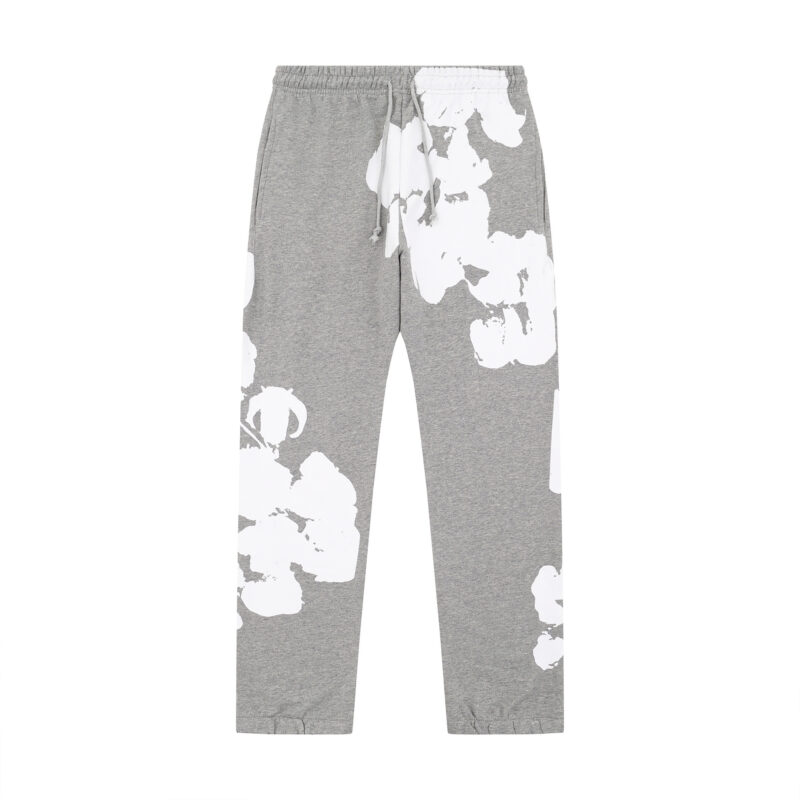 Denim Tears Big Cotton Wreath Sweatpants 'Grey'