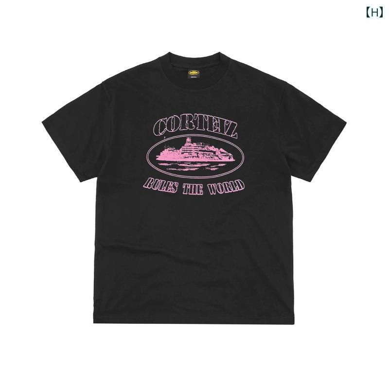 Corteiz RTW Alcatraz Black & Pink Tee