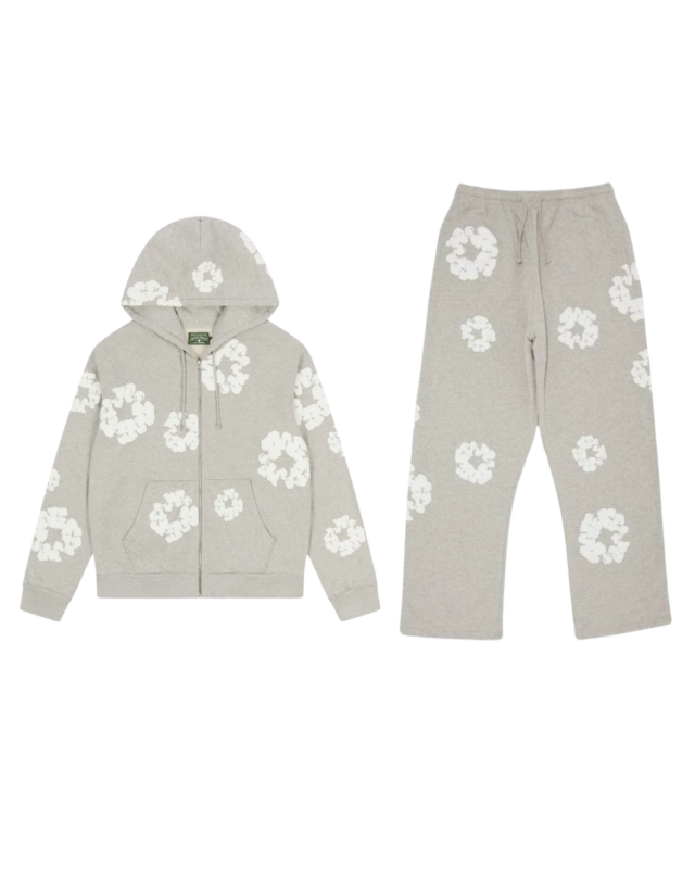 Denim Tears Cotton Wreath Baggy Zip Set Grey