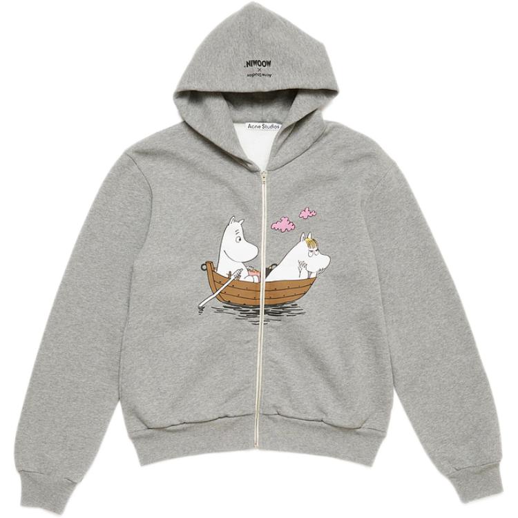 Acne Studios Moomin Print Zip Hoodie