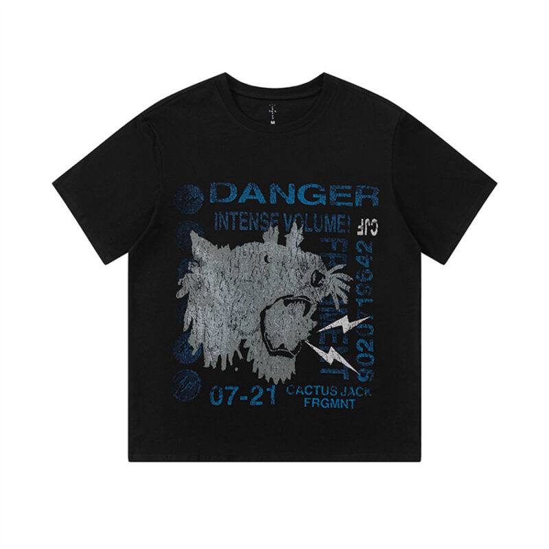 Travis Scott Cactus Jack for Fragment Danger Tee Black