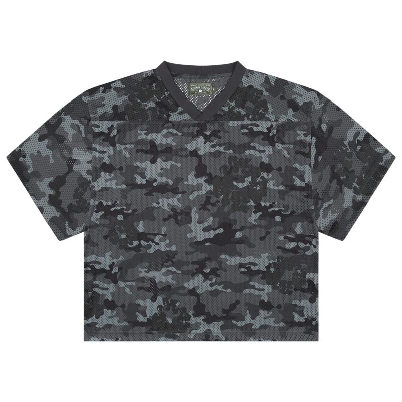 Denim Tears Camo Cotton Wreath Mesh Football Top 'Black'